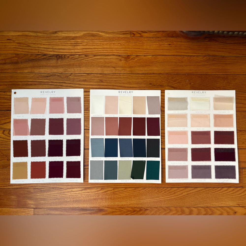 Revelry Bridesmaid Dress Swatches - 3 Collections
